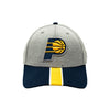 Adult Indiana Pacers 39Thirty Stripe Hat in Grey by New Era - Front View