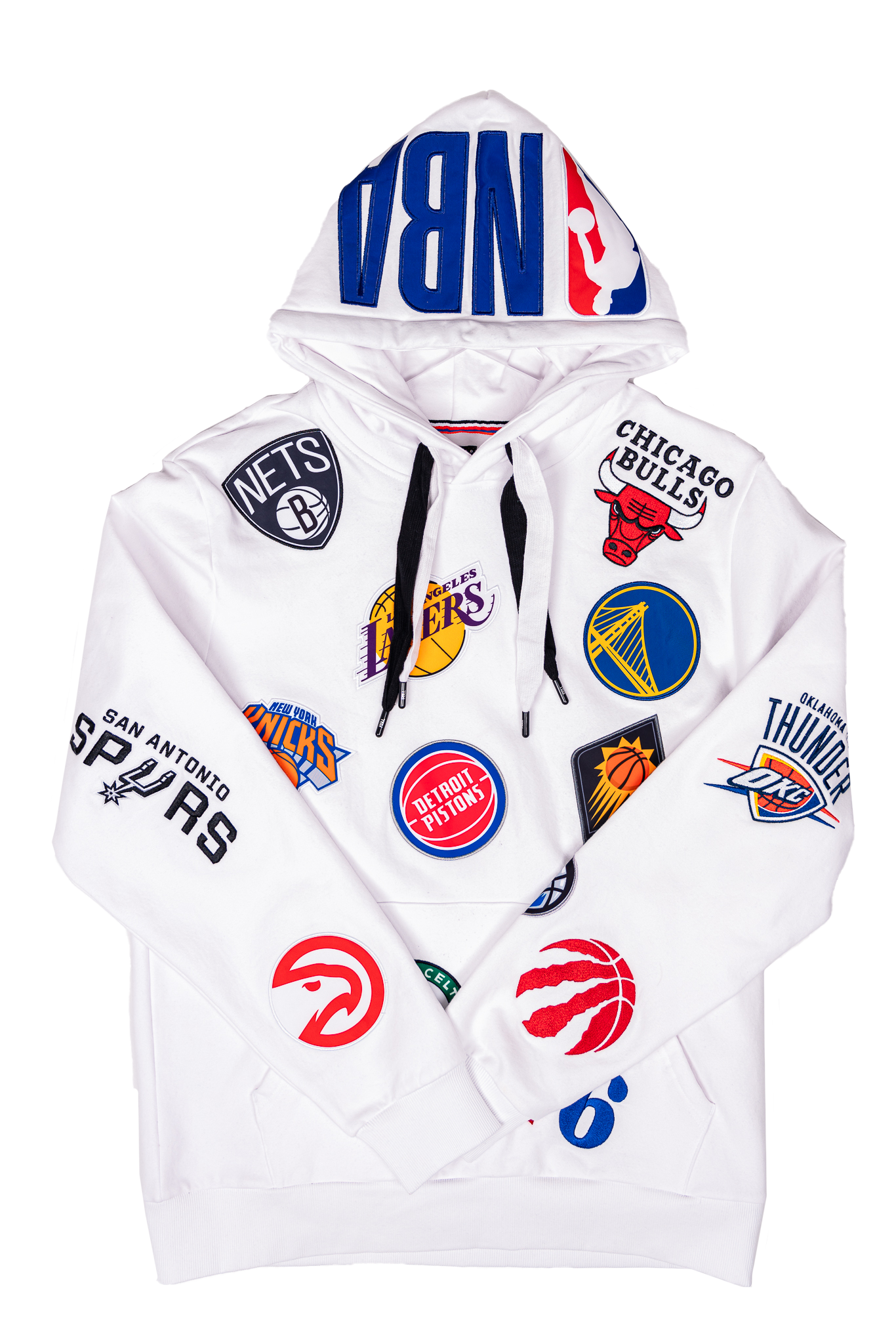 Adult Indiana Pacers NBA All Team Hooded Sweatshirt in White by Adult Indiana Pacers NBA All Team Hooded Sweatshirt in White by