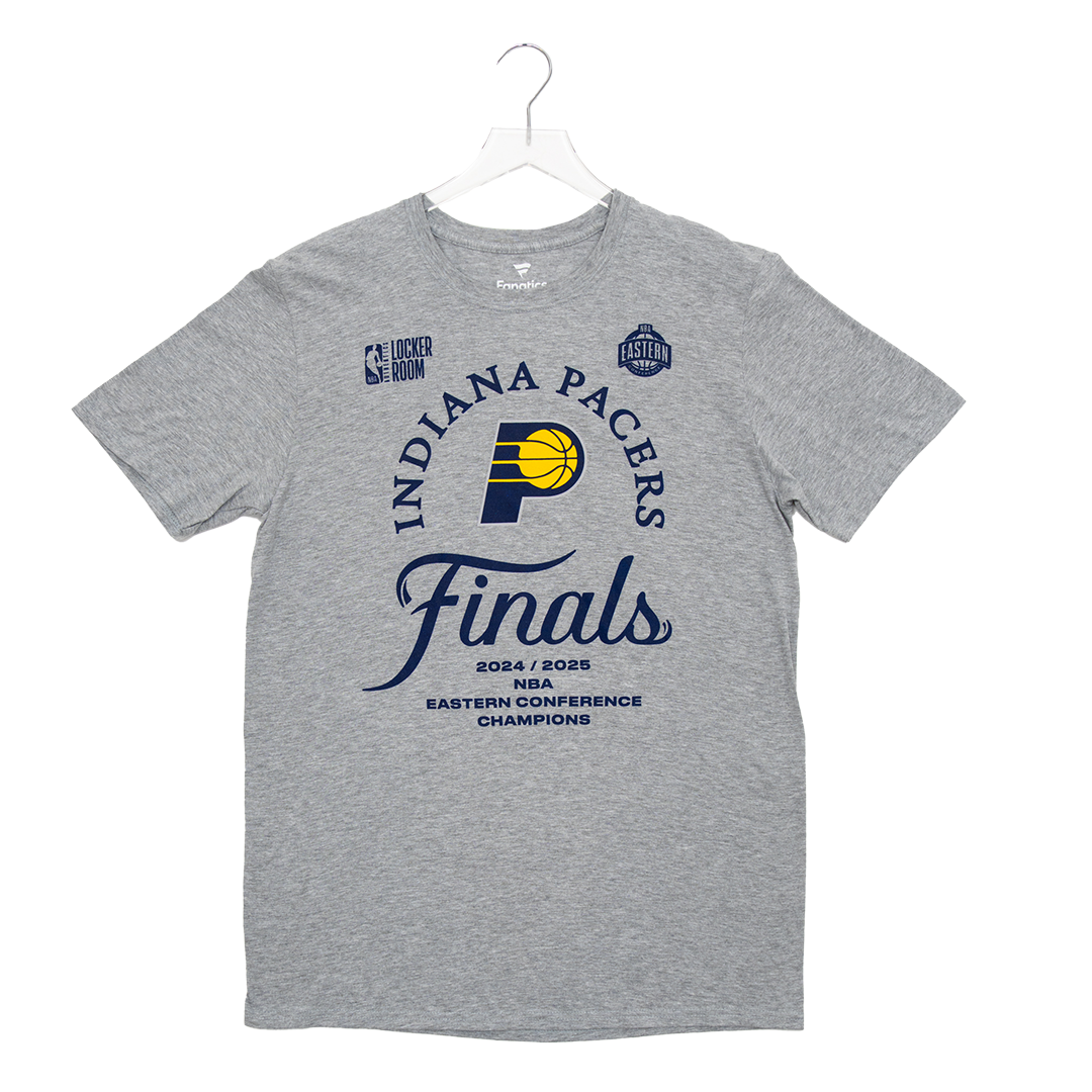Adult Indiana Pacers 2025 NBA Eastern Conference Champions T-shirt in Grey by Fanatics