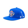 Adult All-Star Weekend 1985 West Snapback in Royal by Mitchell and Ness - Angled Left Side View