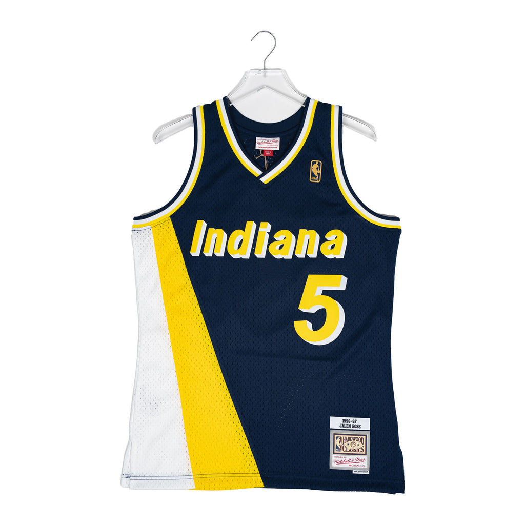 Champion NBA Jalen Rose Indiana Pacers Pinstripes Jersey Sz 44