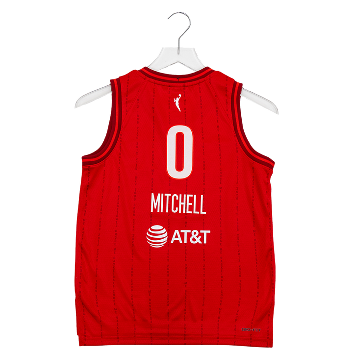 Youth Indiana Fever #0 Kelsey Mitchell Rebel Swingman Jersey in Red by Nike