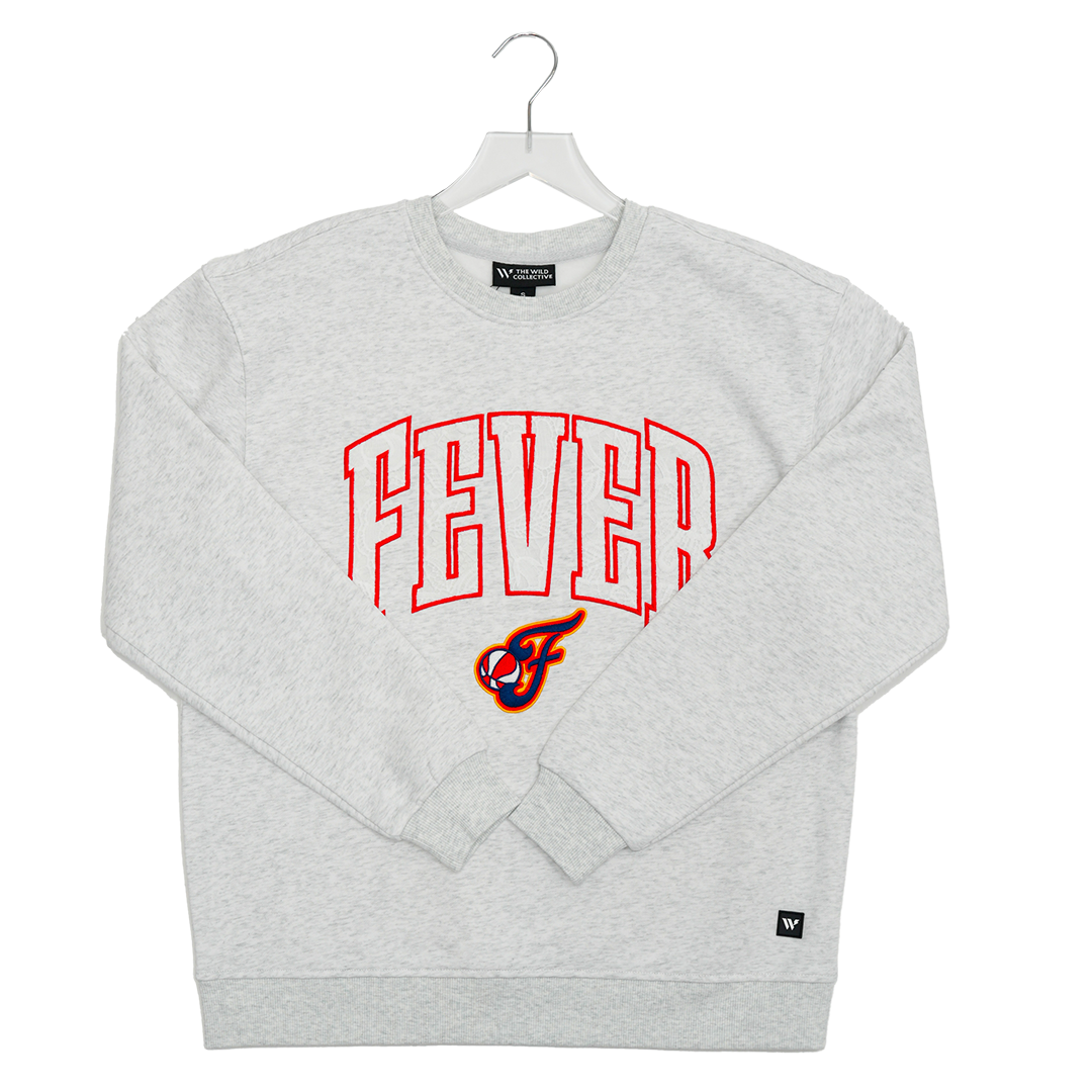 Women's Indiana Fever Lace Crewneck Sweatshirt in Heather Grey by Wild Collective