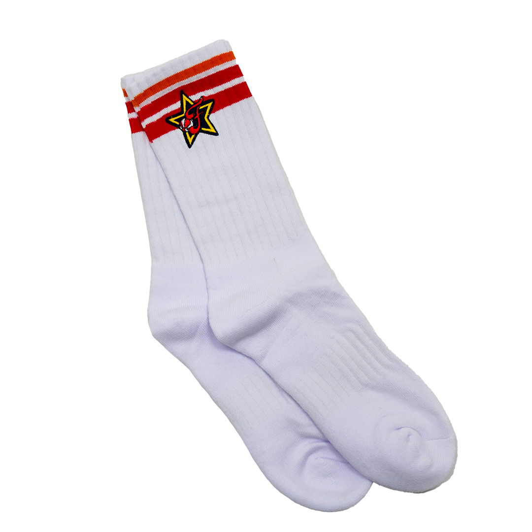 Adult WNBA All-Star 2025 Indy Striped Sock in White by Terez