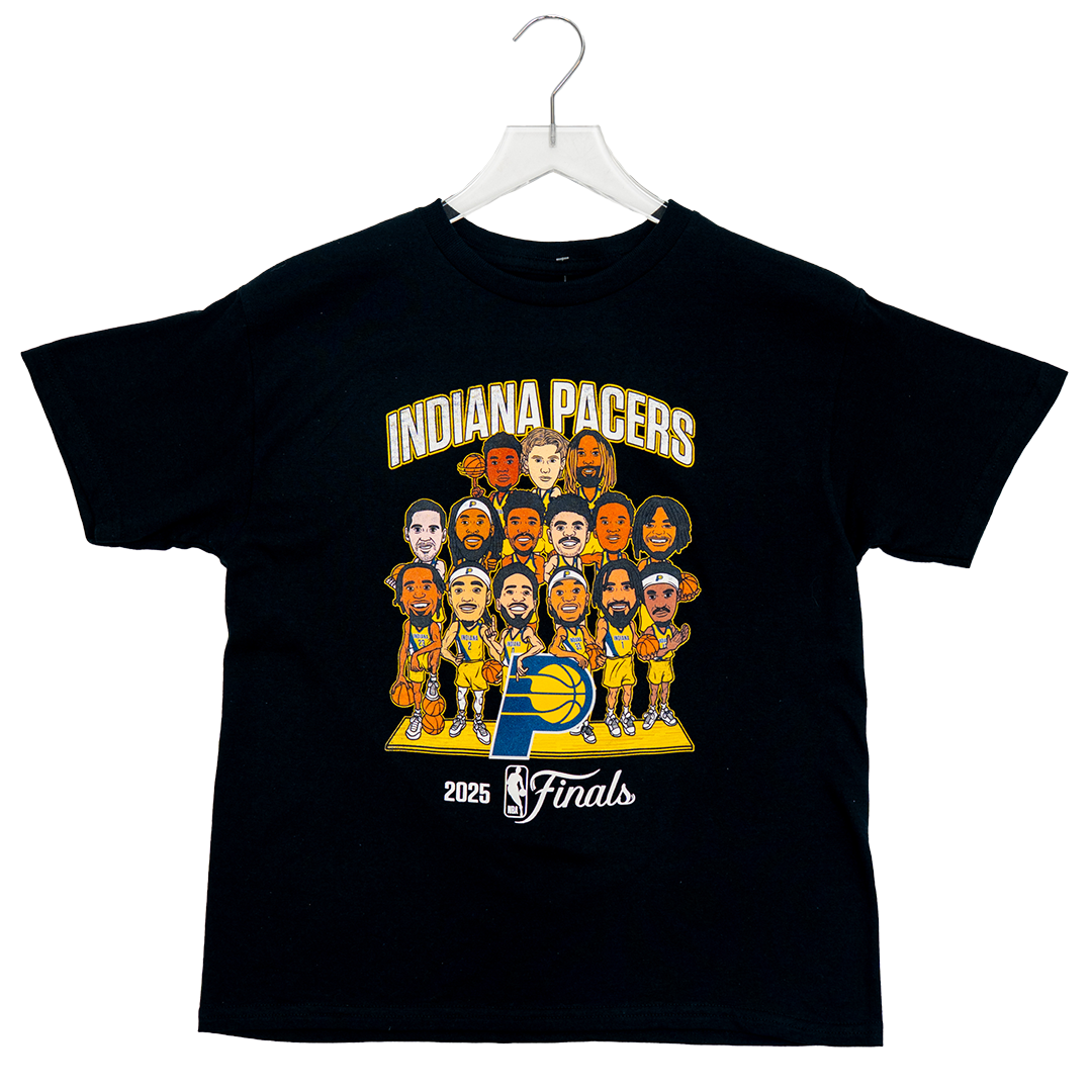 Youth Indiana Pacers 2025 NBA Finals Team T-shirt in Black by Pacers Team Store