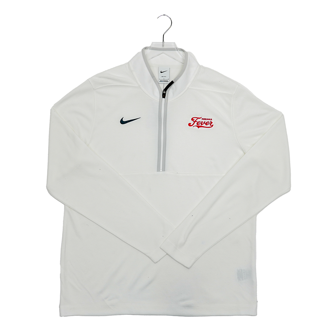 Adult Indiana Fever 1/4 Zip Intensity Pullover in White by Nike