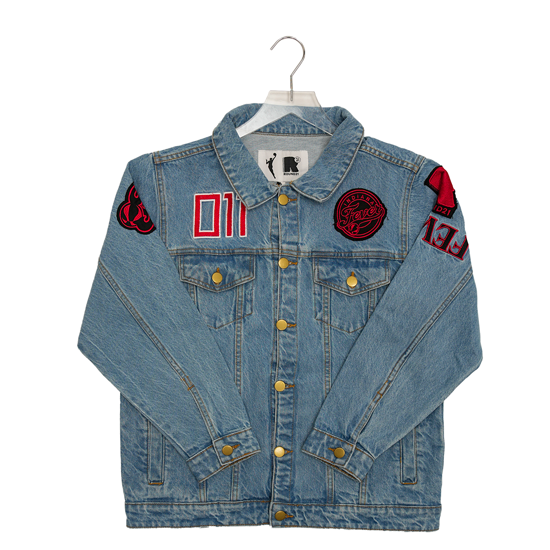 Adult Indiana Fever Stranger Things Demoregame Denim Jacket in Denim by Round21