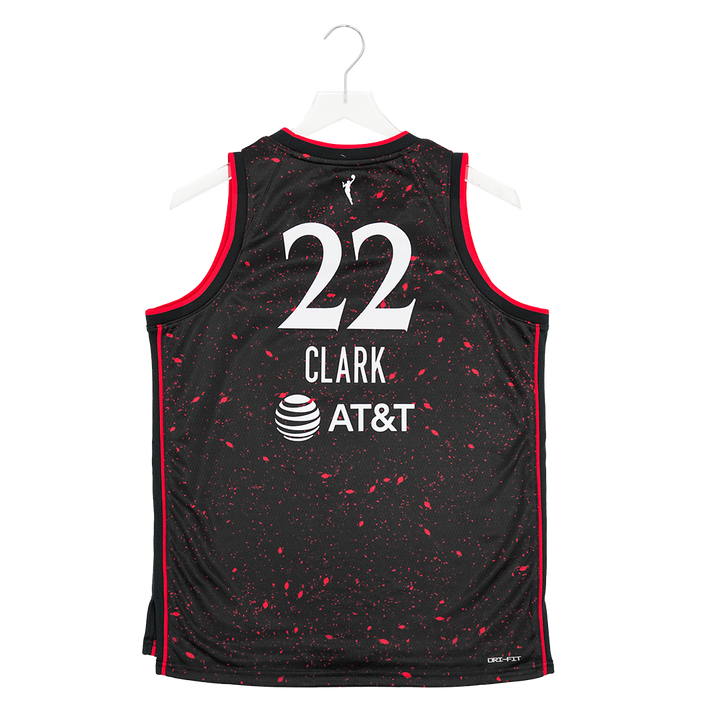 Youth Indiana Fever #22 Caitlin Clark Stranger Things Rebel Swingman Jersey in Black by Nike