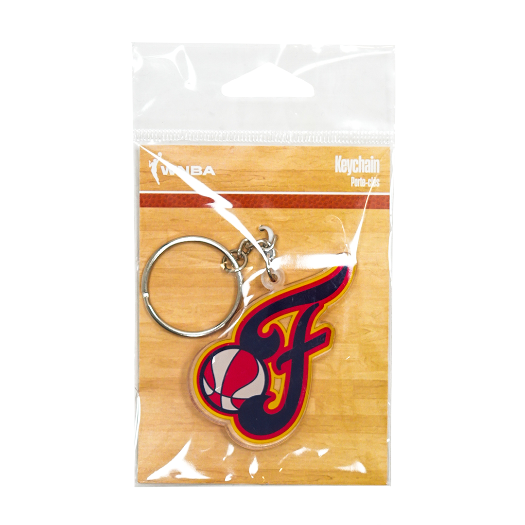 Indiana Fever Secondary Logo Acrylic Keychain in Red by Desert Cactus