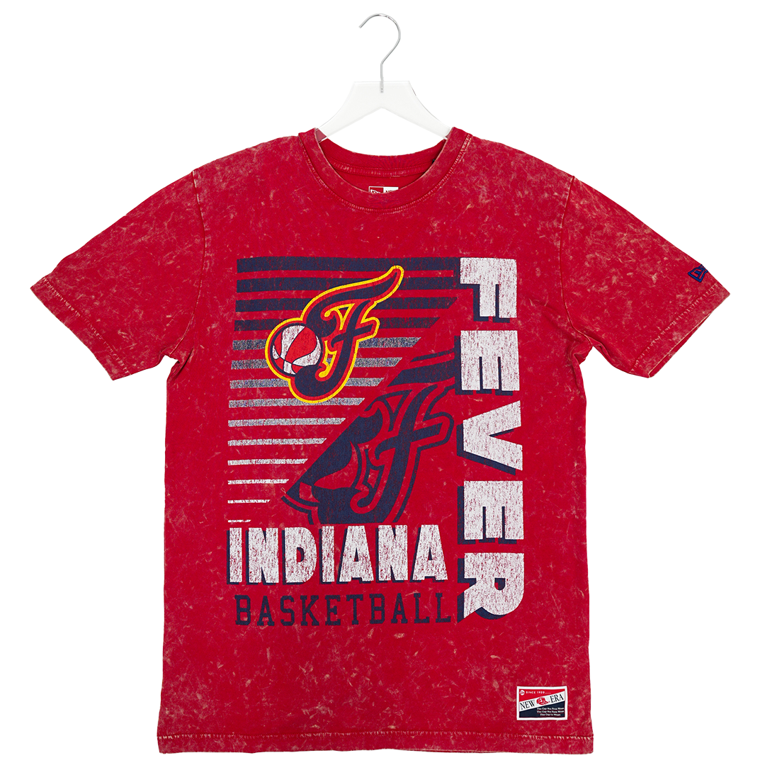 Adult Indiana Fever Short Sleeve Throwback T-Shirt in Navy by New Era