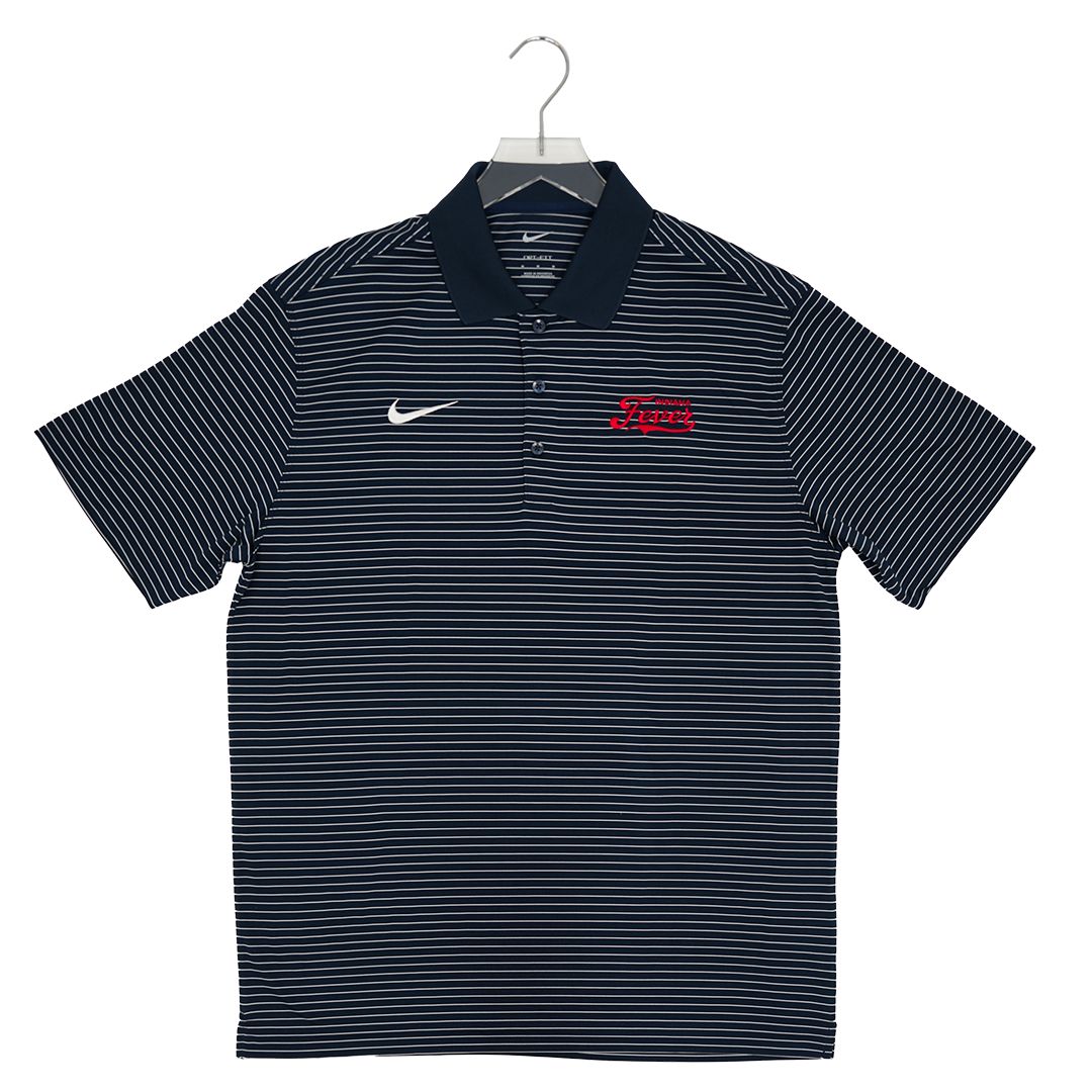 Adult Indiana Fever Victory Stripe Polo Shirt in Navy by Nike