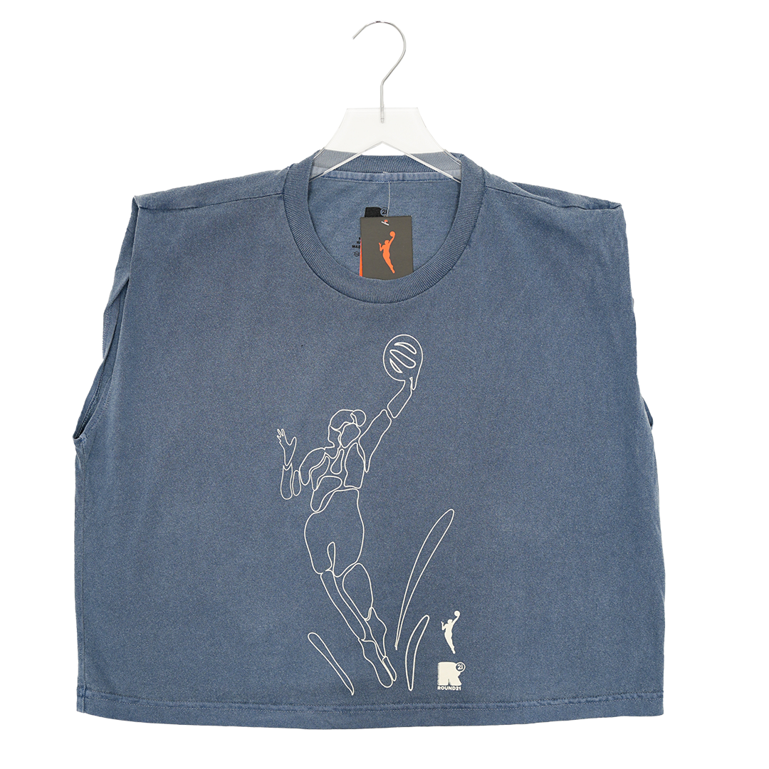 Women's Indiana Fever WNBA Strength Tank in Denim by Round 21