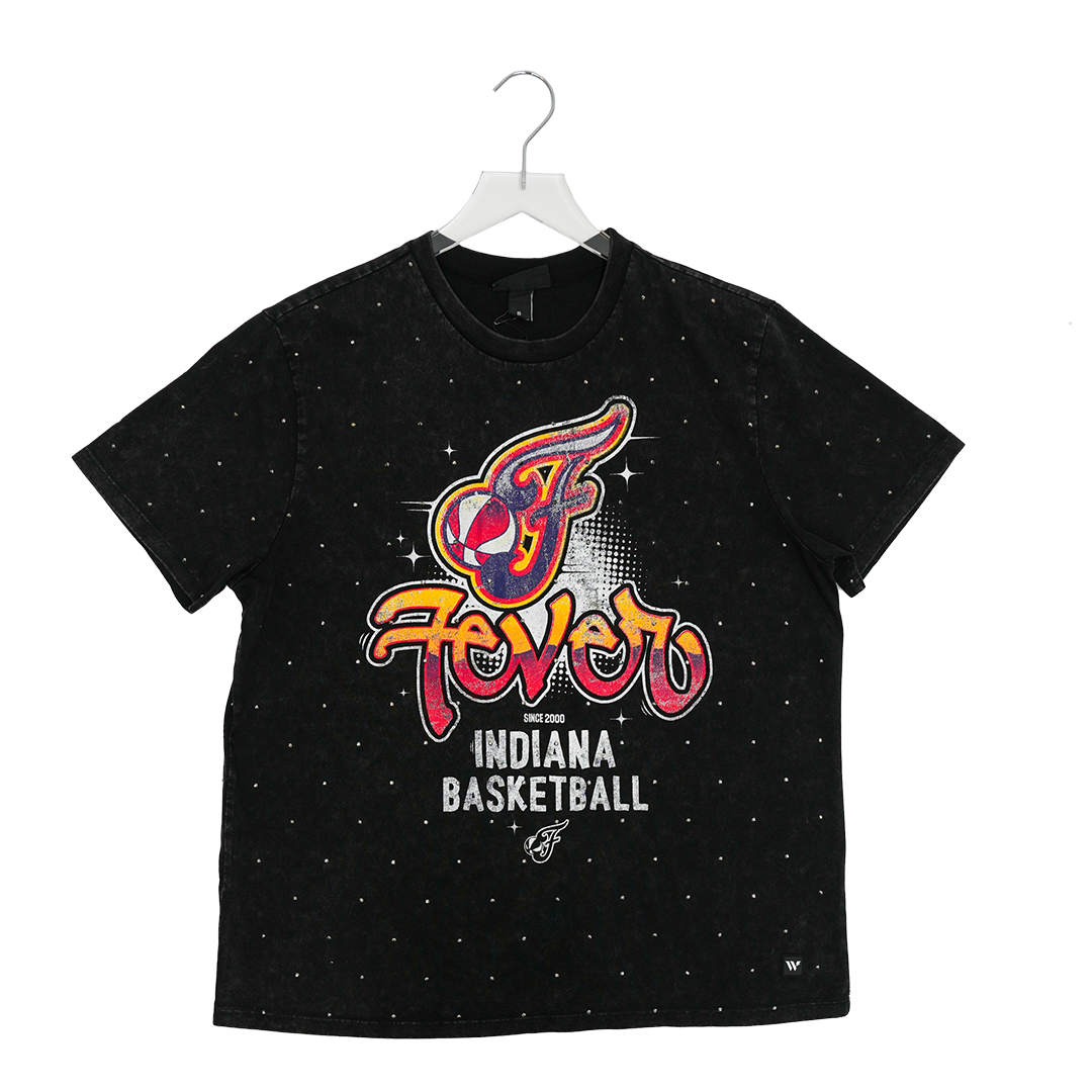 Women's Indiana Fever Crystal Band T-Shirt in Black by Wild Collective