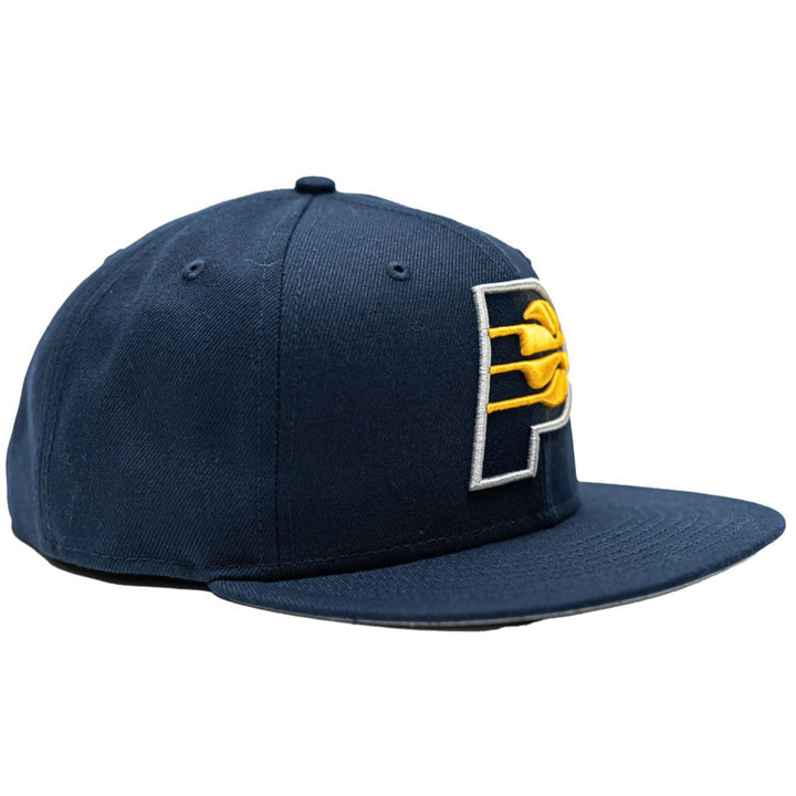 Adult Indiana Pacers Primary Logo 9Fifty Hat in Navy by New Era - Angled Right Side View