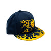 Adult Indiana Pacers Patch Rally Drive 9Fifty Hat in Navy by New Era - Angled Right Side View