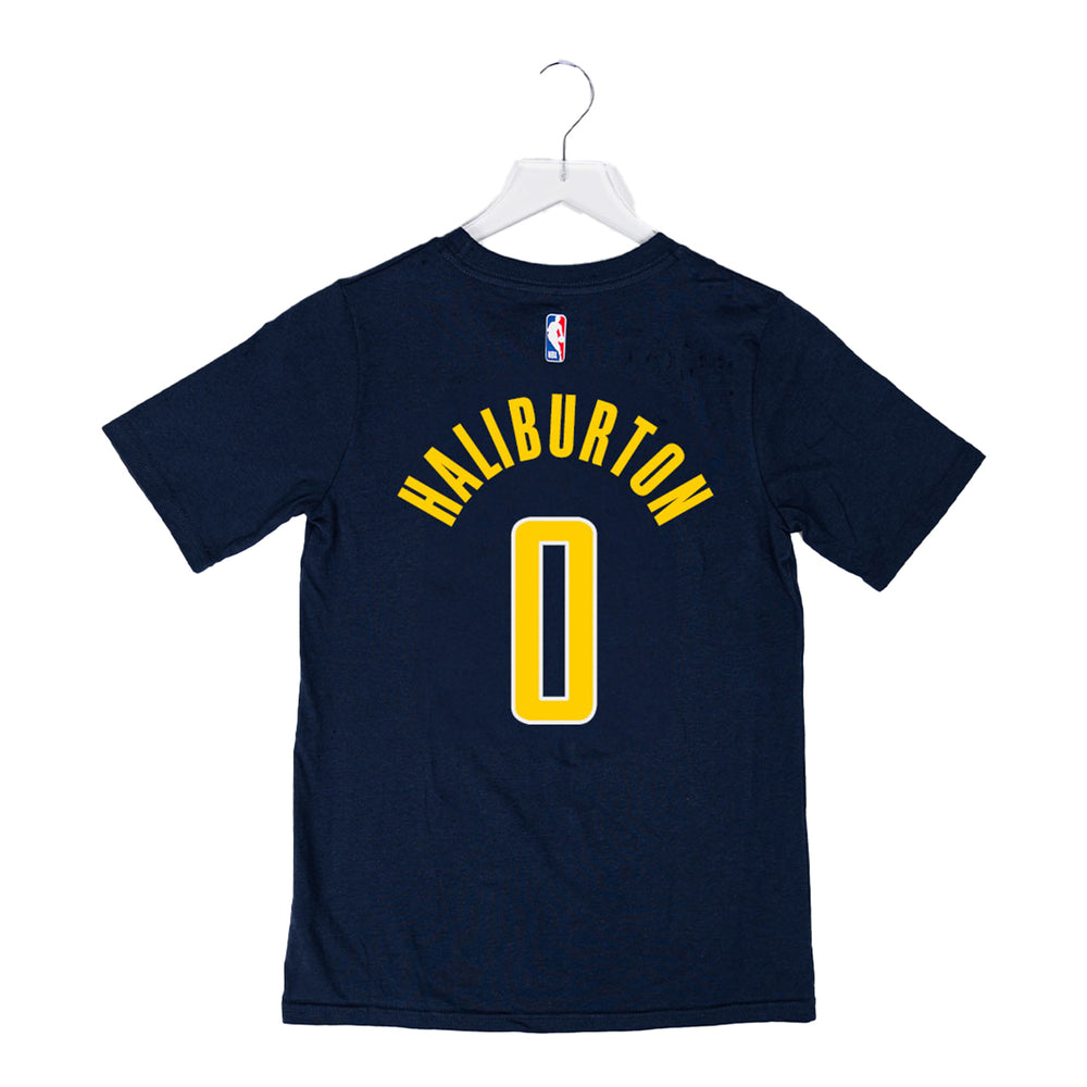 Youth 4-7 Indiana Pacers #0 Tyrese Haliburton Icon Name and Number T-Shirt by Nike