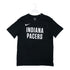 Adult Indiana Pacers Stacked Wordmark Cotton Core T-Shirt in Black by Nike - Front View