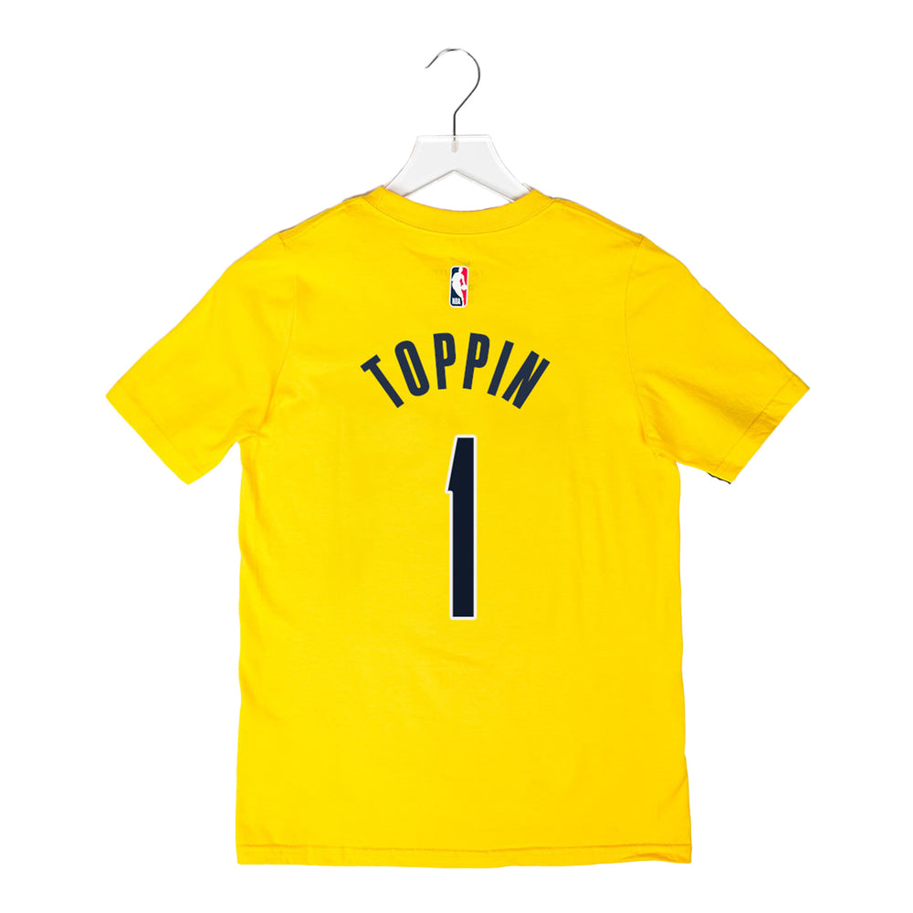 Youth Indiana Pacers #1 Obi Toppin Statement Name and Number T-shirt by Jordan