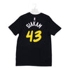 Adult Indiana Pacers #43 Pascal Siakam 23-24' CITY EDITION Name and Number T-shirt in Black by Nike