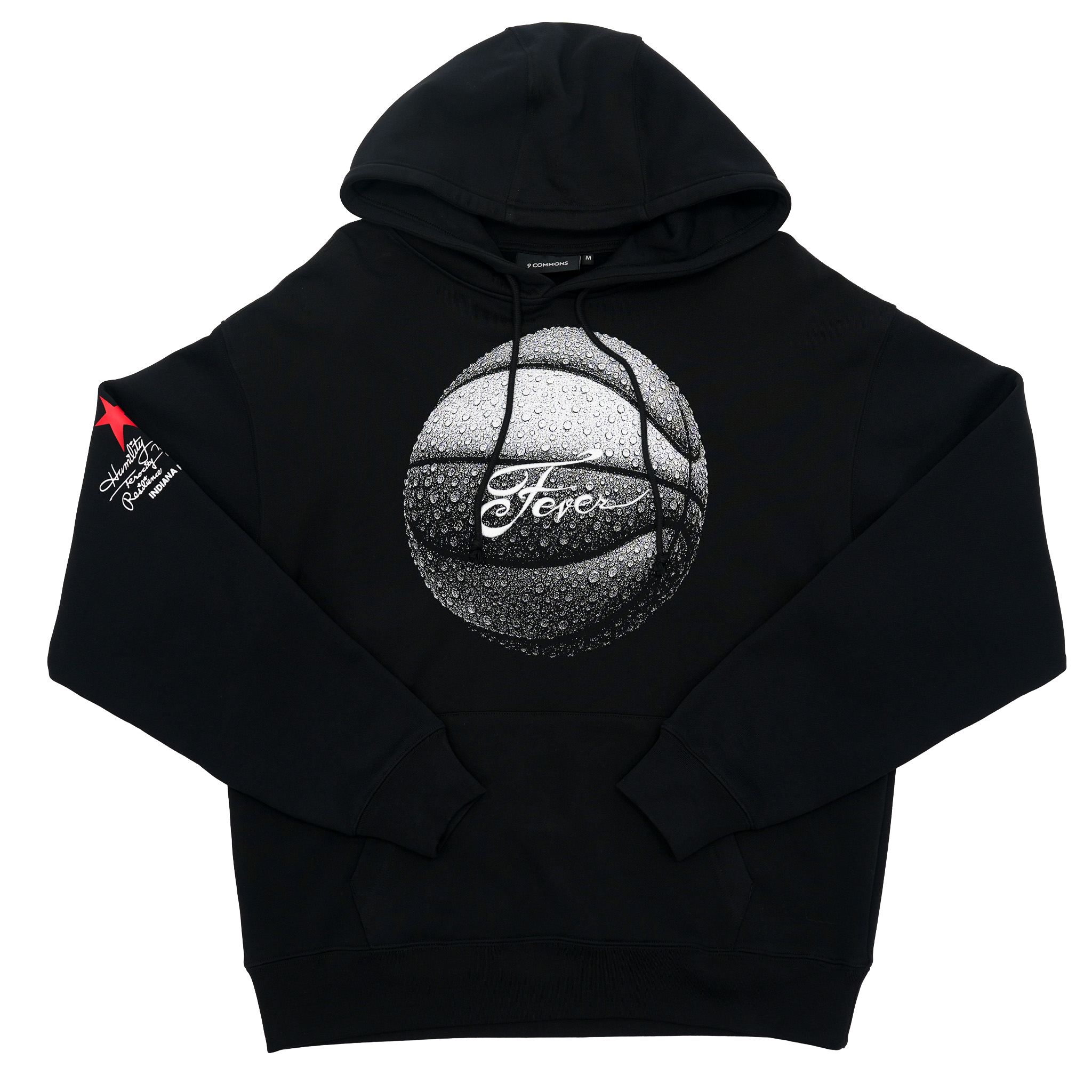 Adult Indiana Fever Basketball Hero Hoodie in Black by 9 COMMONS
