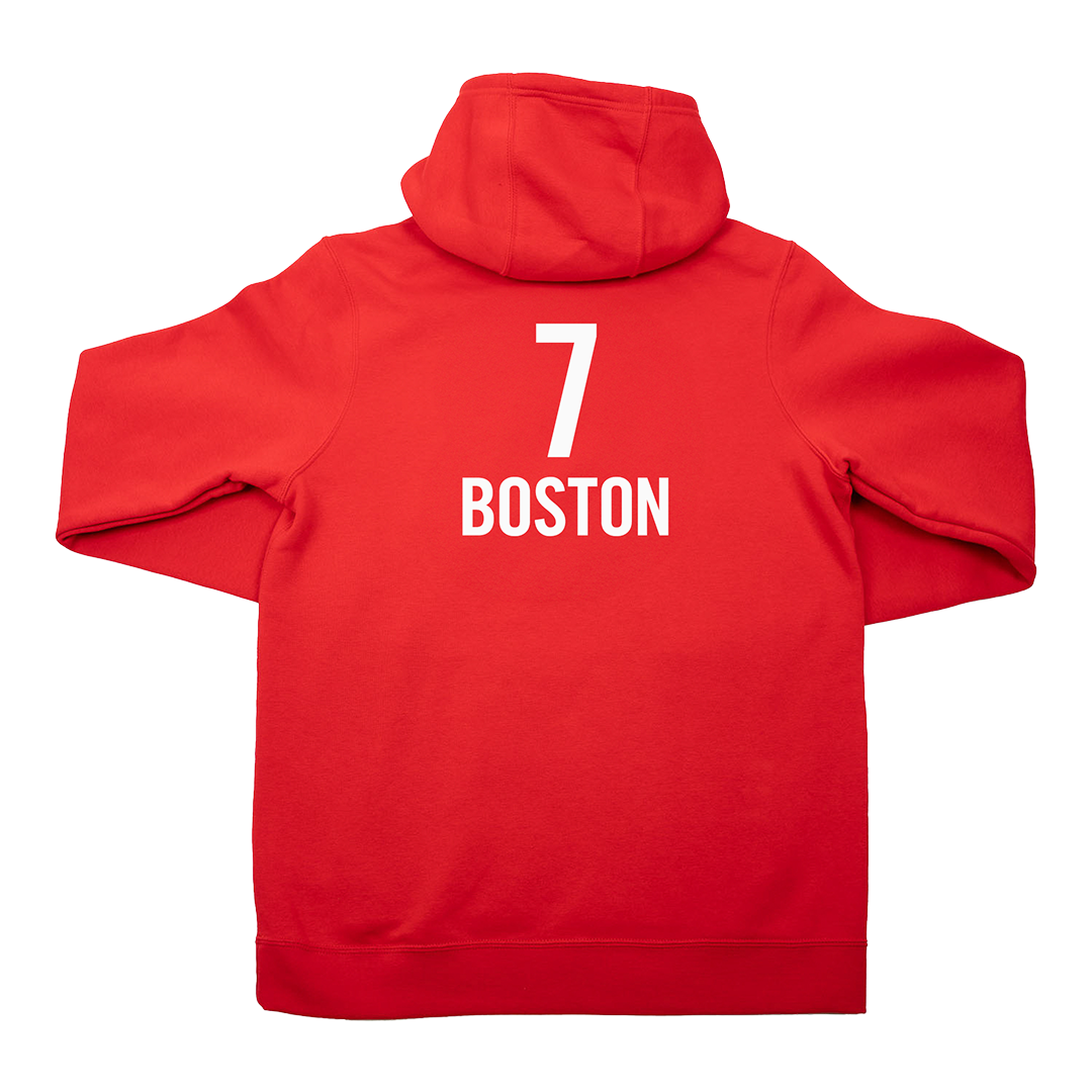 Adult Indiana Fever #7 Aliyah Boston Rebel Name and Number Sweatshirt in Red by Nike