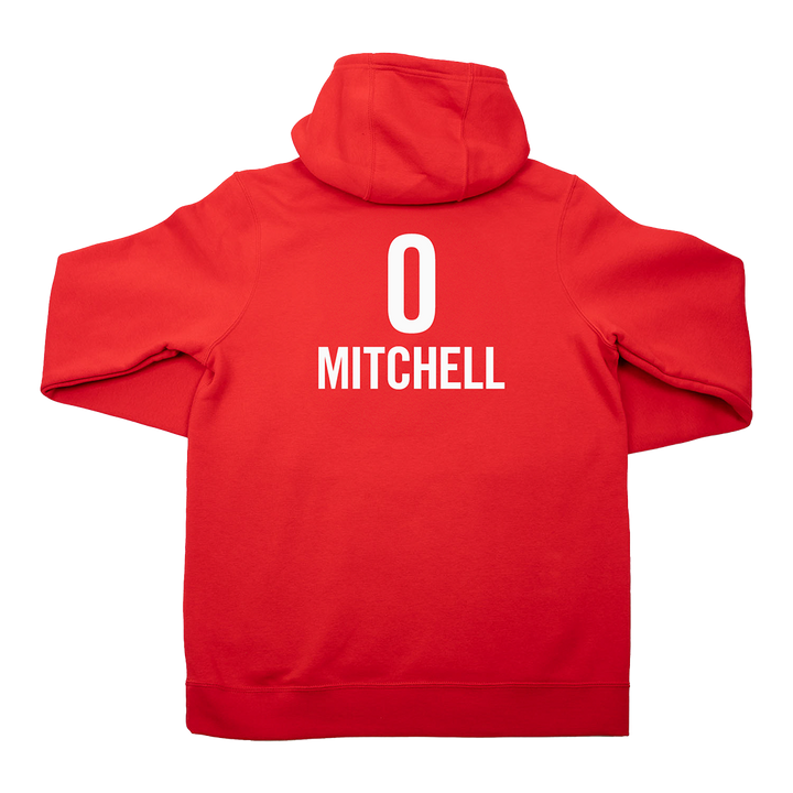 Adult Indiana Fever #0 Kelsey Mitchell Rebel Name and Number Sweatshirt in Red by Nike