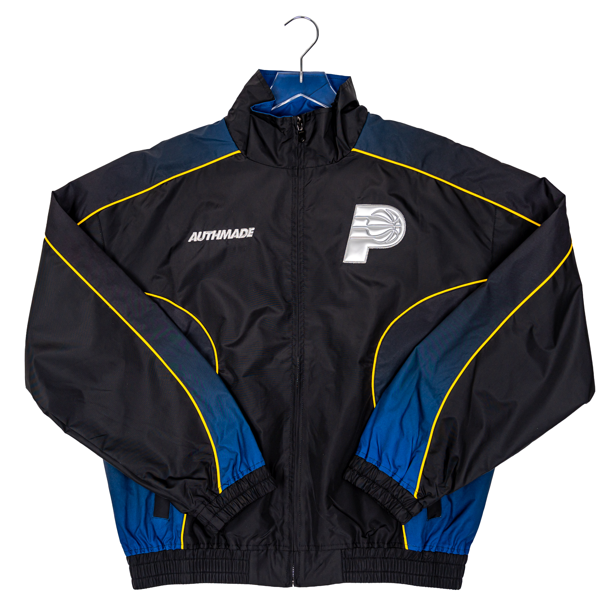22-23 INSANE JAKET 11 サイズS Adult Indiana Pacers Chrome Full-Zip Windbreaker in Navy by