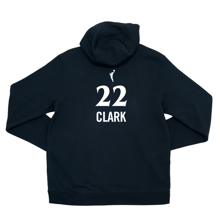 Adult Indiana Fever #22 Caitlin Clark Stranger Things Rebel Name and Number Hooded Sweatshirt in Black by Nike