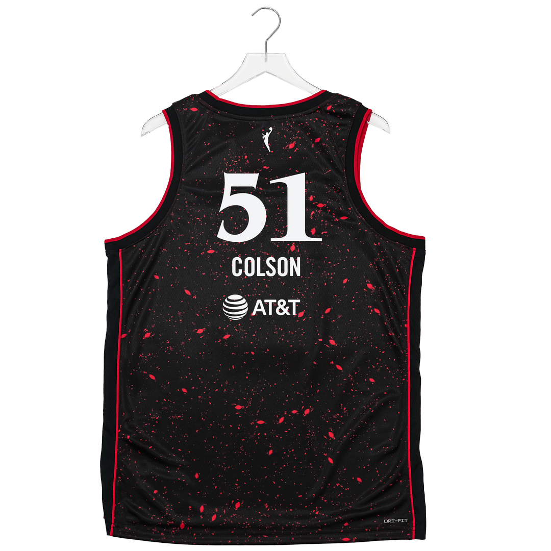 Adult Indiana Fever #51 Sydney Colson Stranger Things Rebel Swingman Jersey in Black by Nike