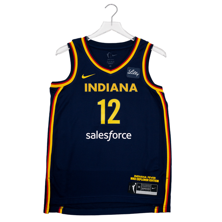 Adult Indiana Fever #12 Damiris Dantas Explorer Swingman Jersey in Navy by Nike