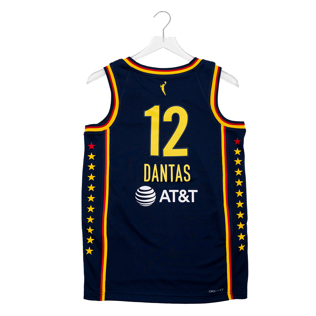 Adult Indiana Fever #12 Damiris Dantas Explorer Swingman Jersey in Navy by Nike