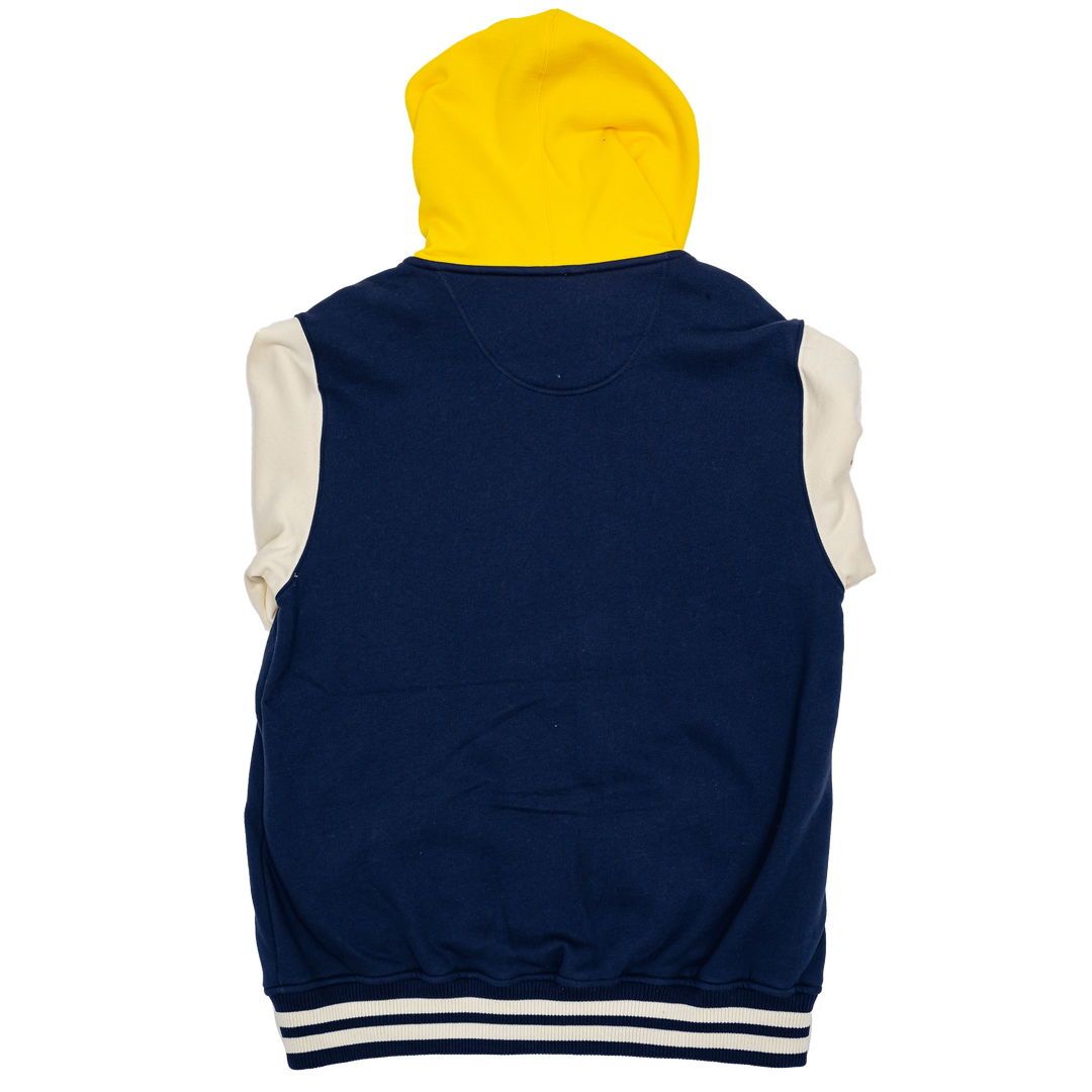 Adult Indiana Pacers Courtside Fleece Full-Zip Jacket in Navy by Mitchell and Ness