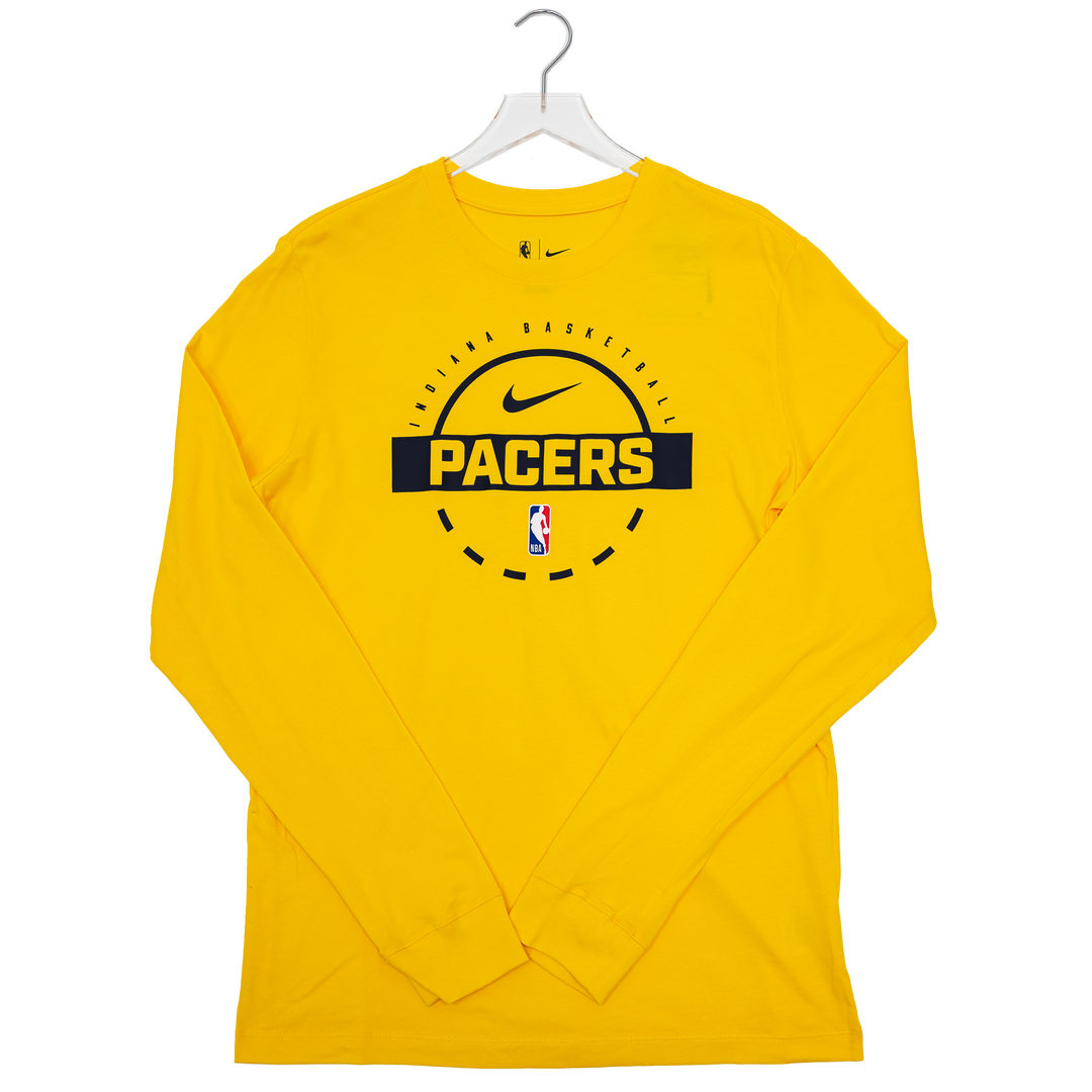 Adult Indiana Pacers 25-26' Long-Sleeve Practice Shirt in Gold by Nike