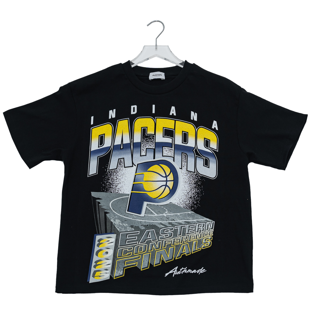 Adult Indiana Pacers 2025 Eastern Conference Finals Concrete T-shirt in Black by Authmade