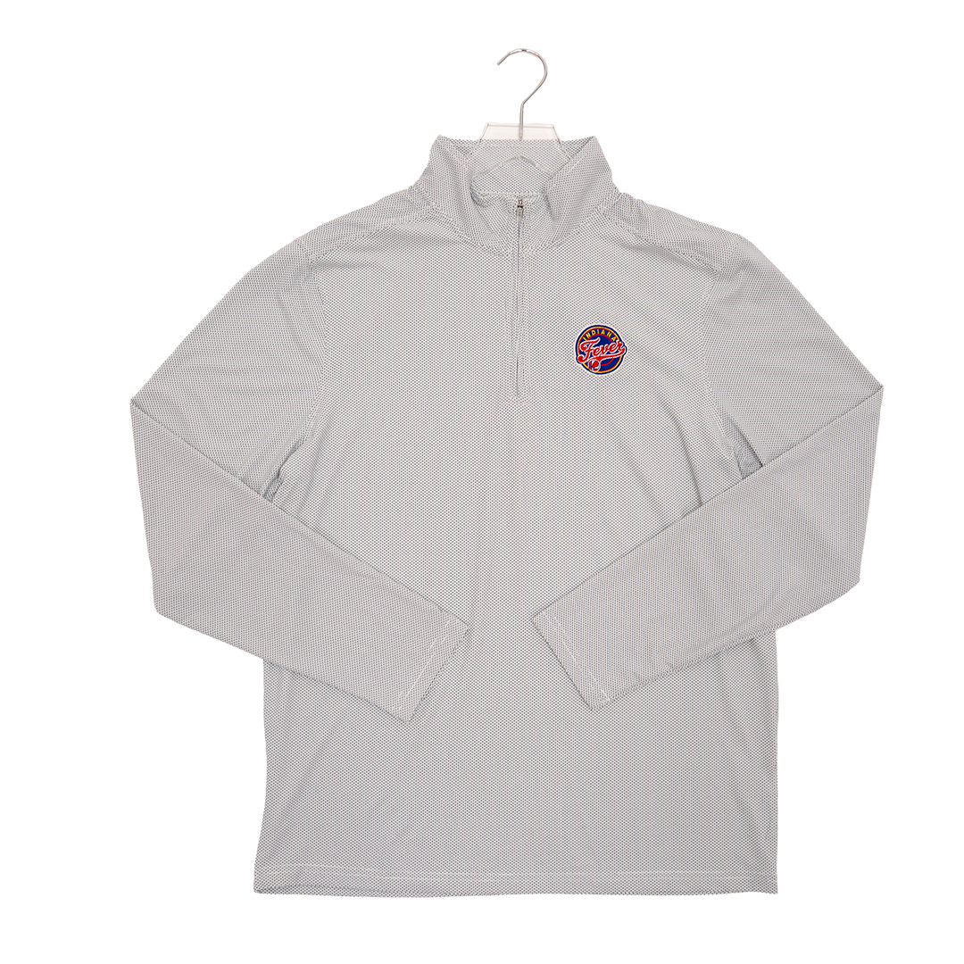 Adult Indiana Fever 1/4 Zip Pave Pullover in White by Antigua