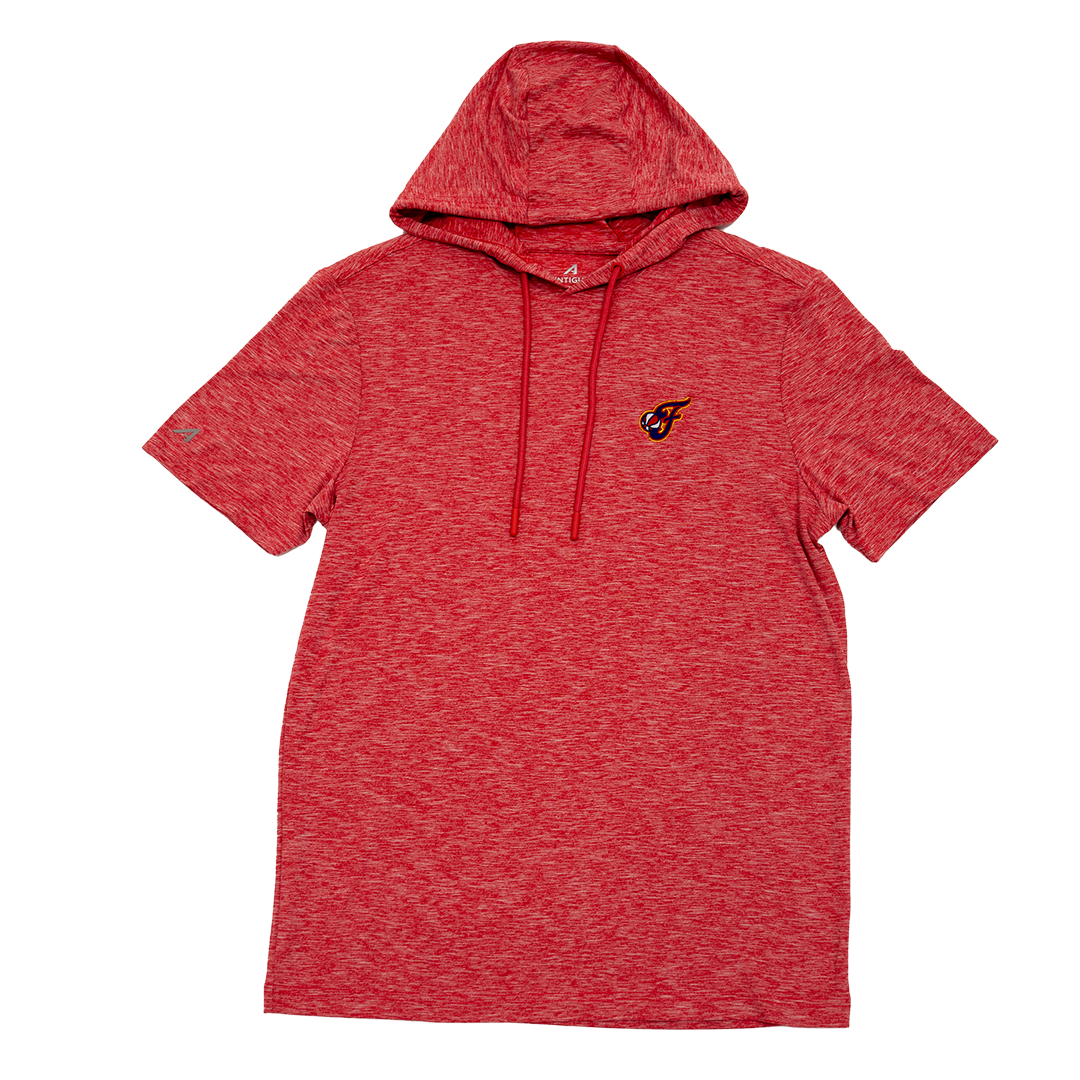 Adult Indiana Fever Short Sleeve Member Hoodie in Red by Antigua