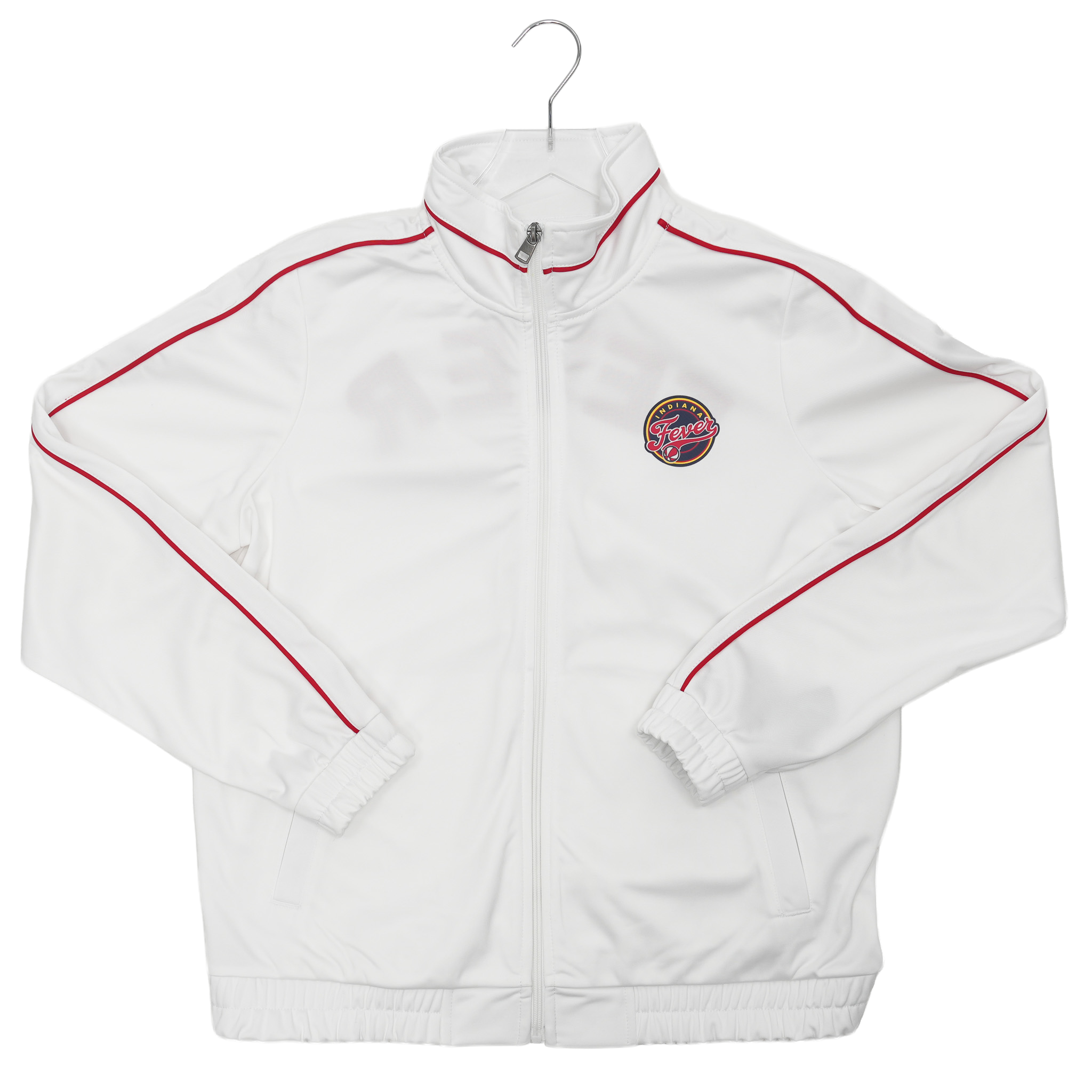 Womens Indiana Fever Crowd Wave Full-Zip Track Jacket in White by