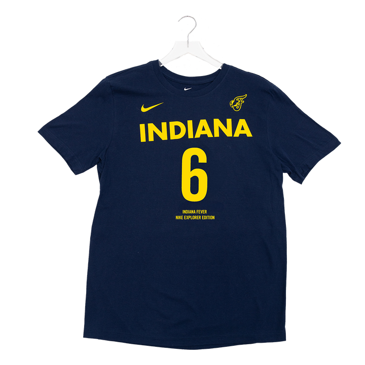 Adult Indiana Fever #6 Natasha Howard Explorer Name and Number T-Shirt in Navy by Nike