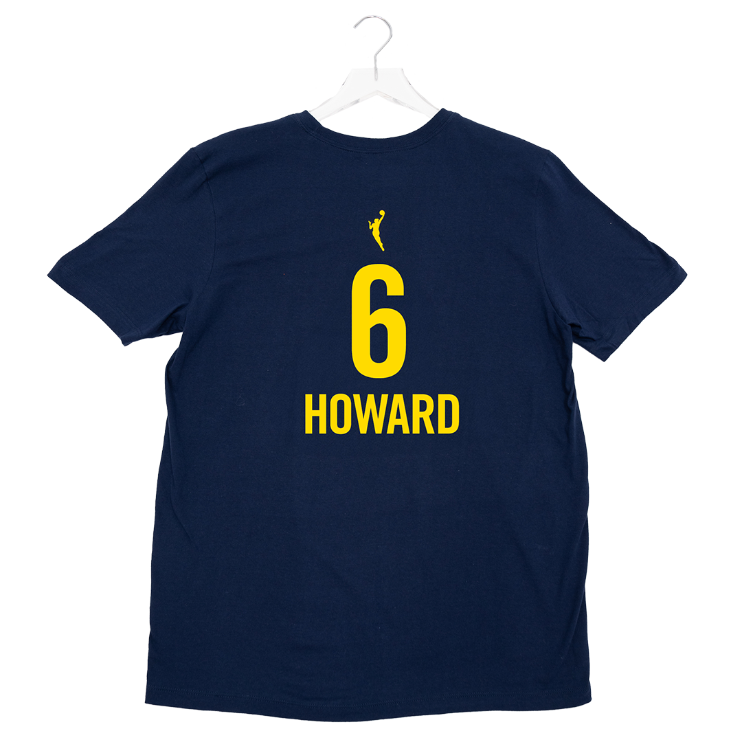 Adult Indiana Fever #6 Natasha Howard Explorer Name and Number T-Shirt in Navy by Nike