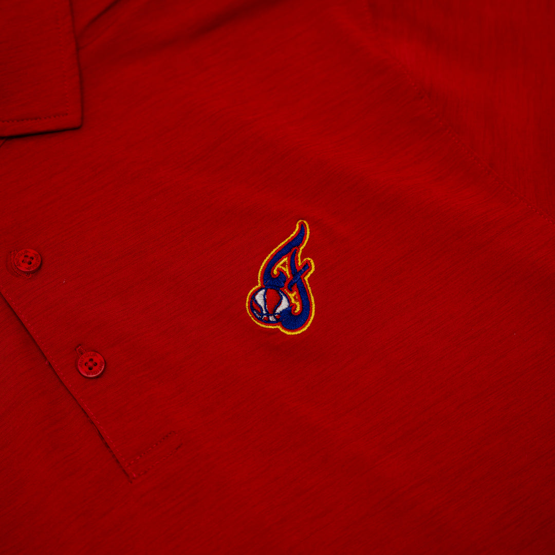 Adult Indiana Fever Hidden Blooming Polo Shirt in Red by Antigua