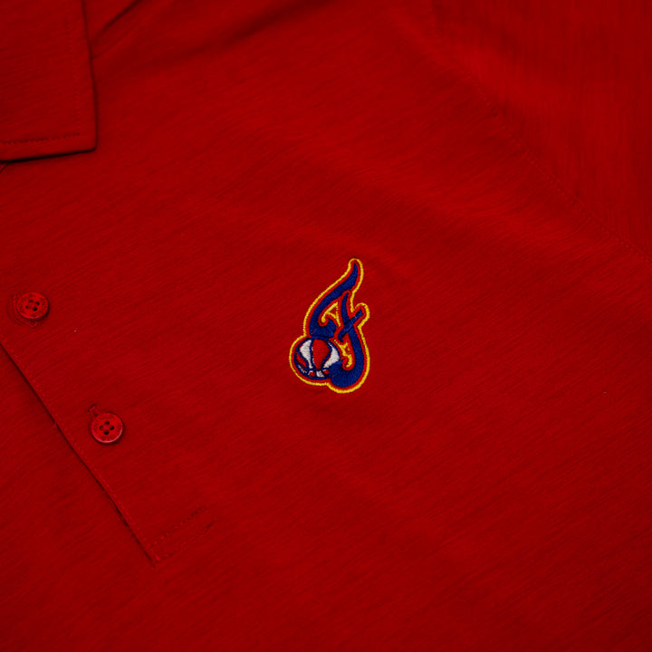 Adult Indiana Fever Hidden Blooming Polo Shirt in Red by Antigua