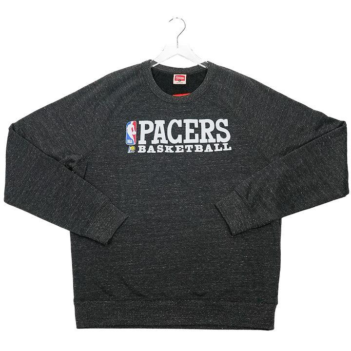 Adult Indiana Pacers NBA Logoman Crewneck Sweatshirt in Black by Homage