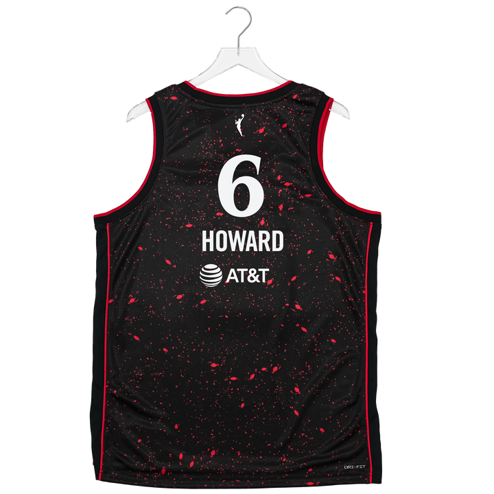 Adult Indiana Fever #6 Natasha Howard Stranger Things Rebel Swingman Jersey in Black by Nike