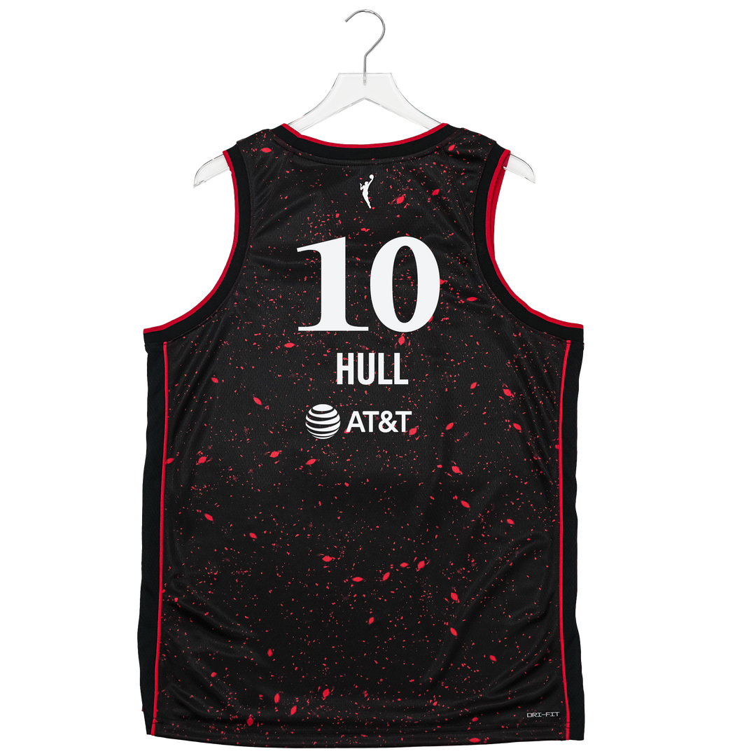 Adult Indiana Fever #10 Lexie Hull Stranger Things Rebel Swingman Jersey in Black by Nike