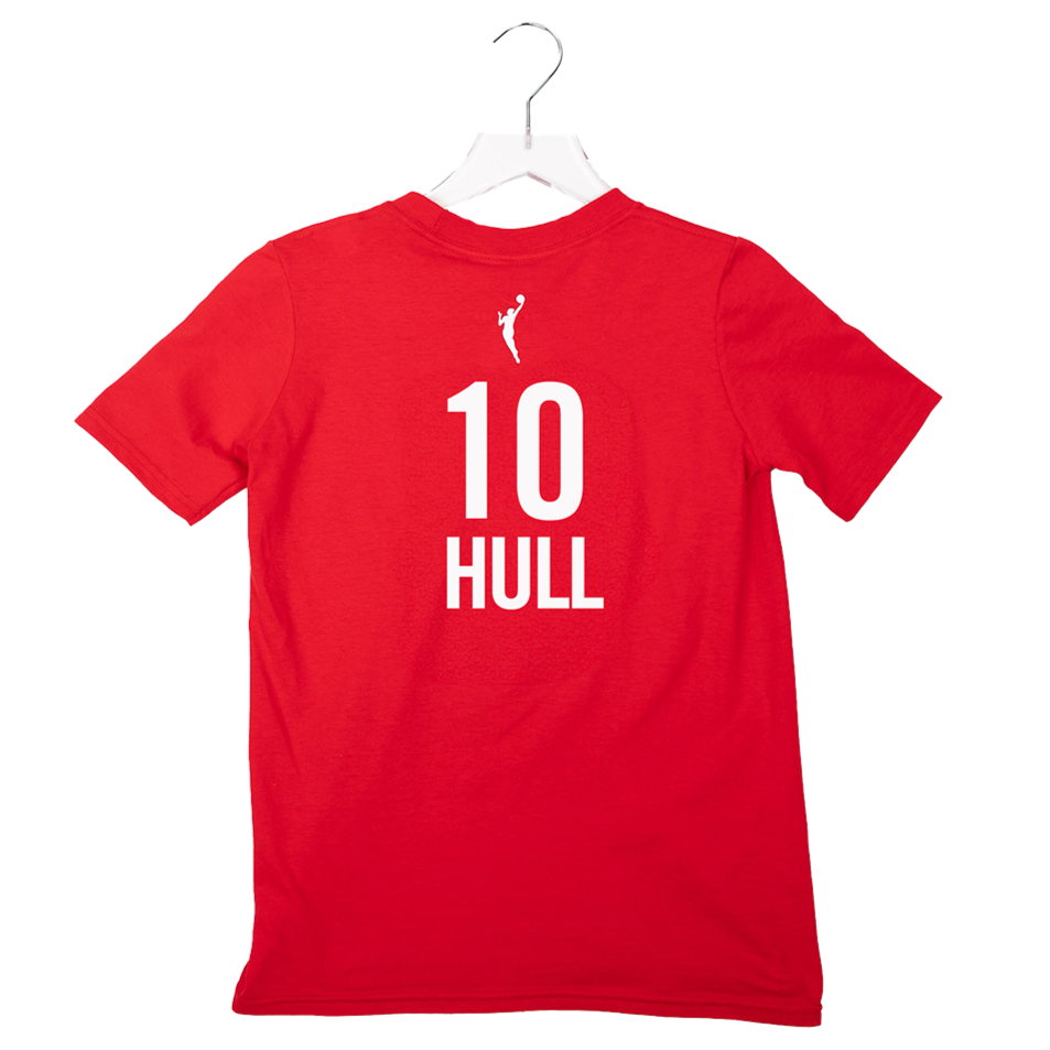 Adult Indiana Fever #10 Lexie Hull Rebel Name and Number T-Shirt in Red by Nike