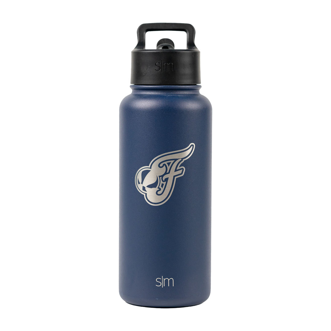 Indiana Fever Summit H2O 32oz Water Bottle by Simple Modern in Blue - Front View