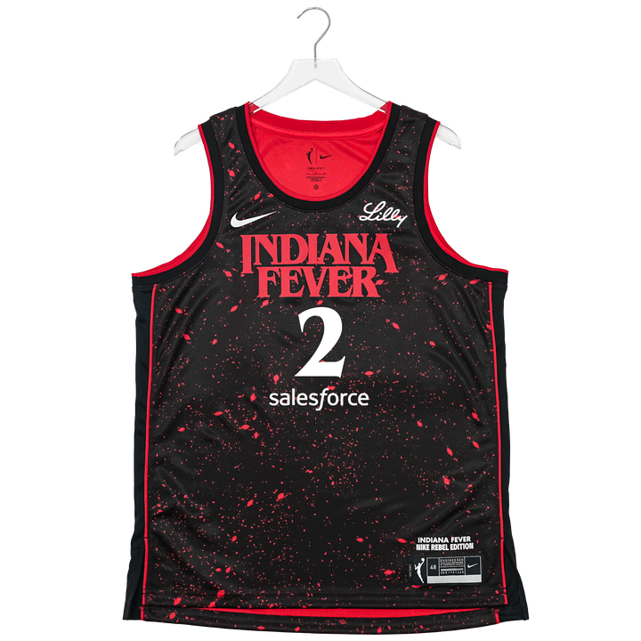 Adult Indiana Fever #2 Aari McDonald Stranger Things Rebel Swingman Jersey in Black by Nike