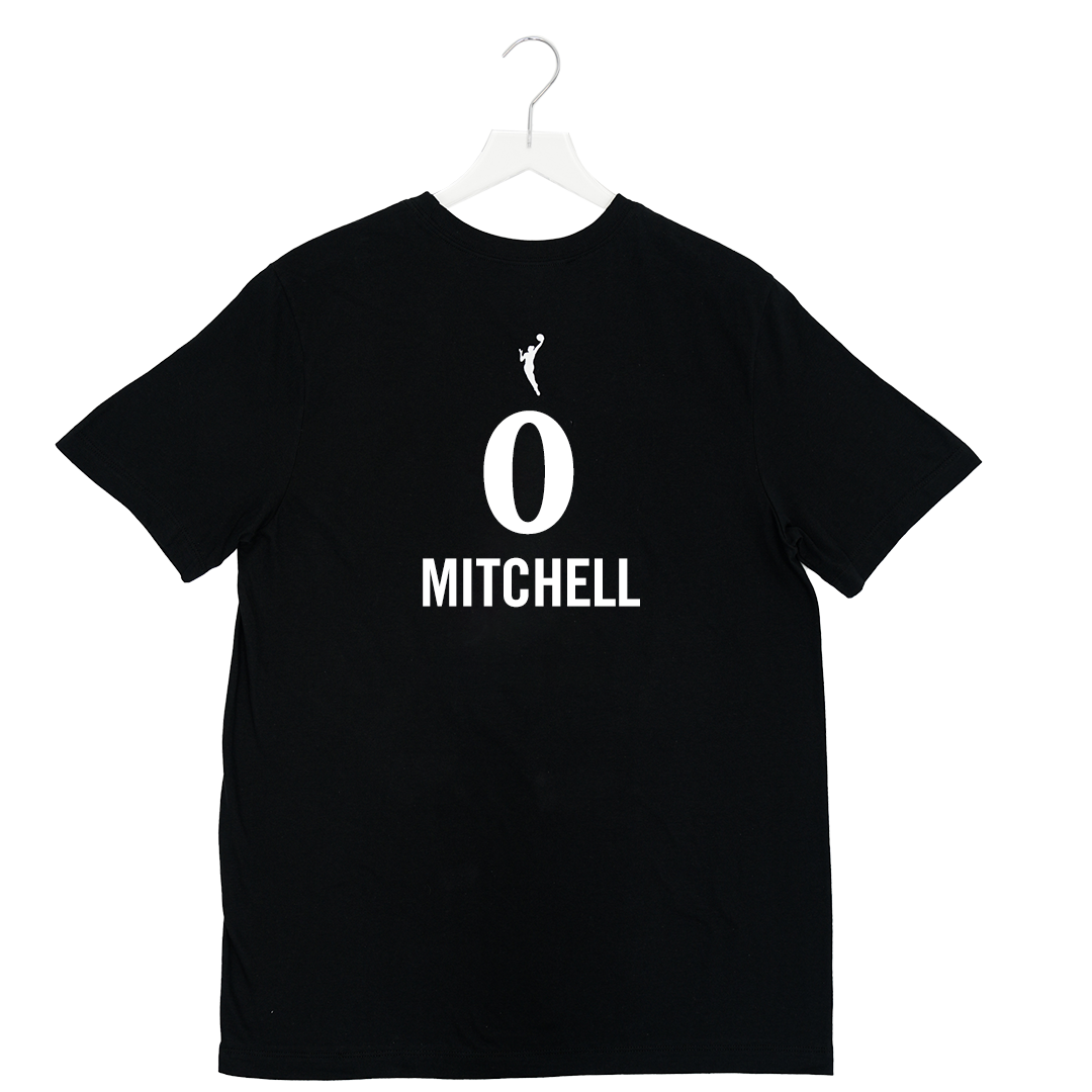 Adult Indiana Fever #0 Kelsey Mitchell Stranger Things Rebel Name and Number T-shirt in Black by Nike