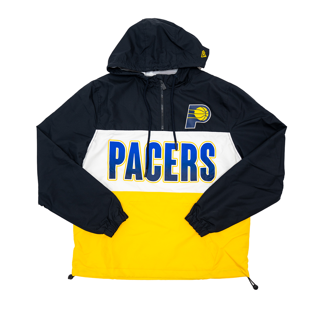 Adult Indiana Pacers Lightweight 1/4 Zip Leisure Jacket in Navy by New Era