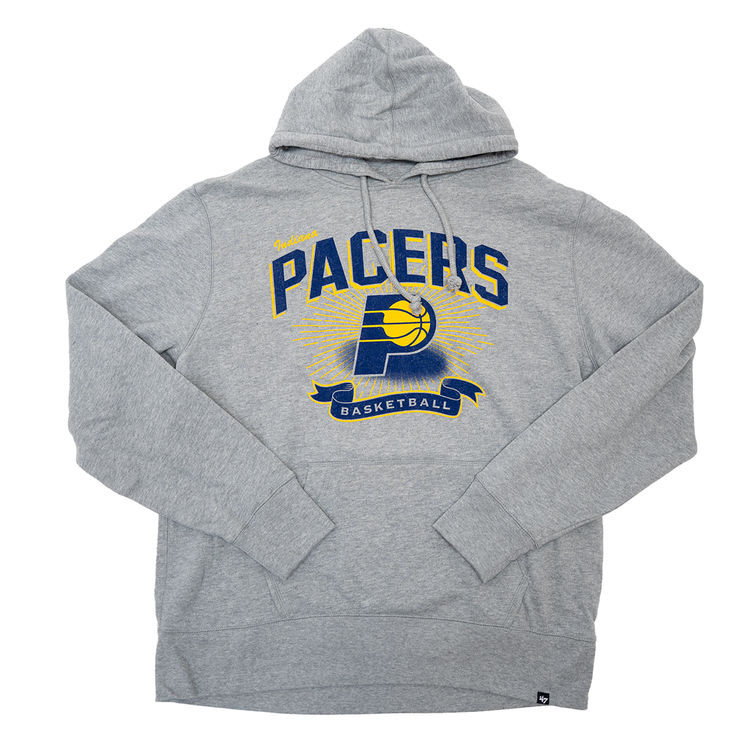 Adult Indiana Pacers Prime Play Headline Hooded Fleece in Grey by 47